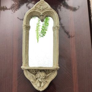 Cherub mirror wall hanging